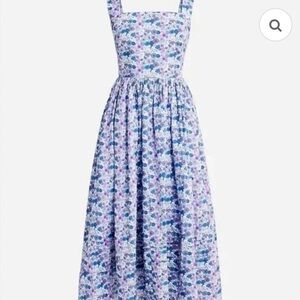 J. Crew x Liberty London Blue and Purple Floral Dress